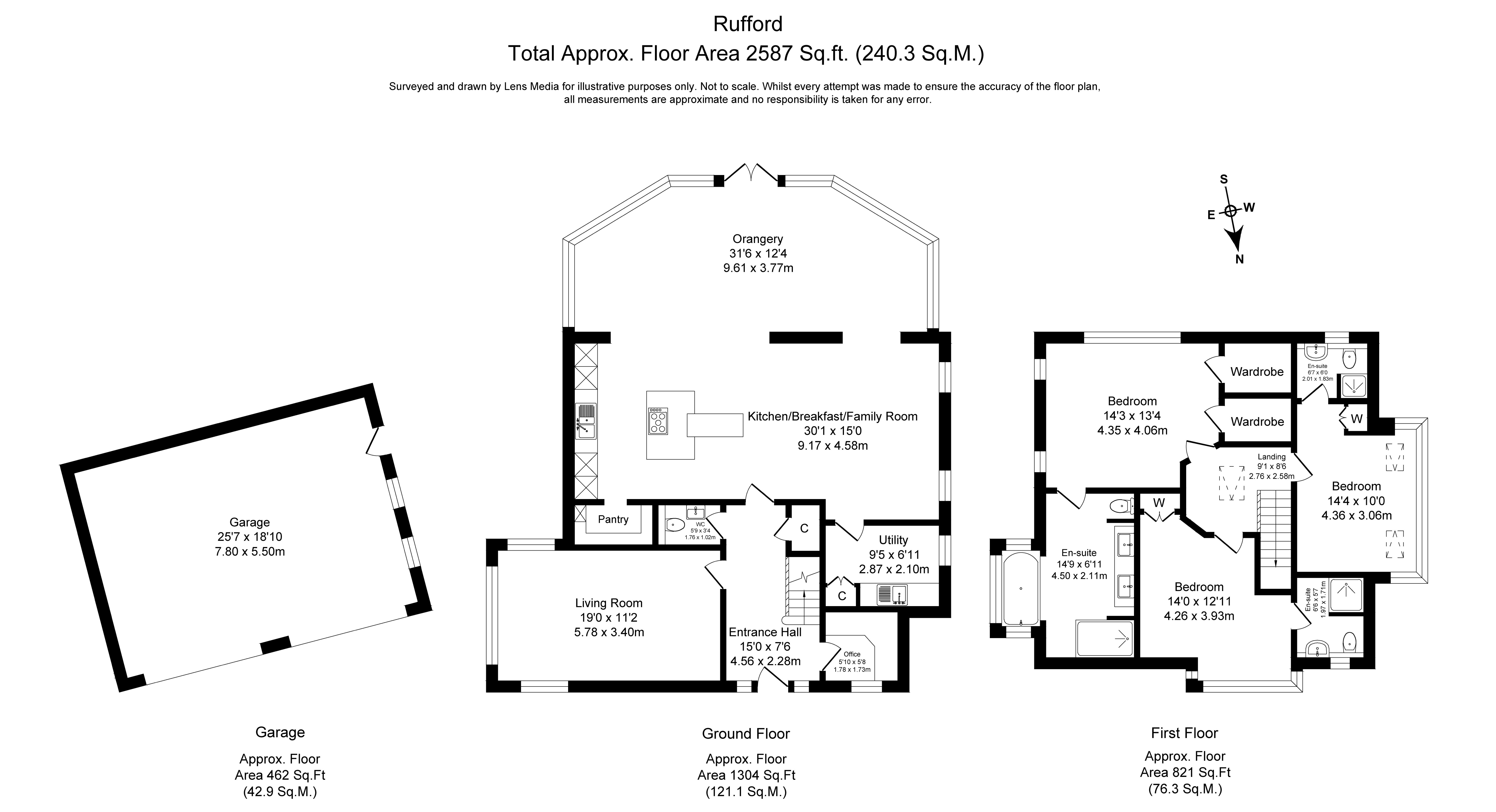 Floorplans For Heyes Lane, Alderley Edge, Cheshire