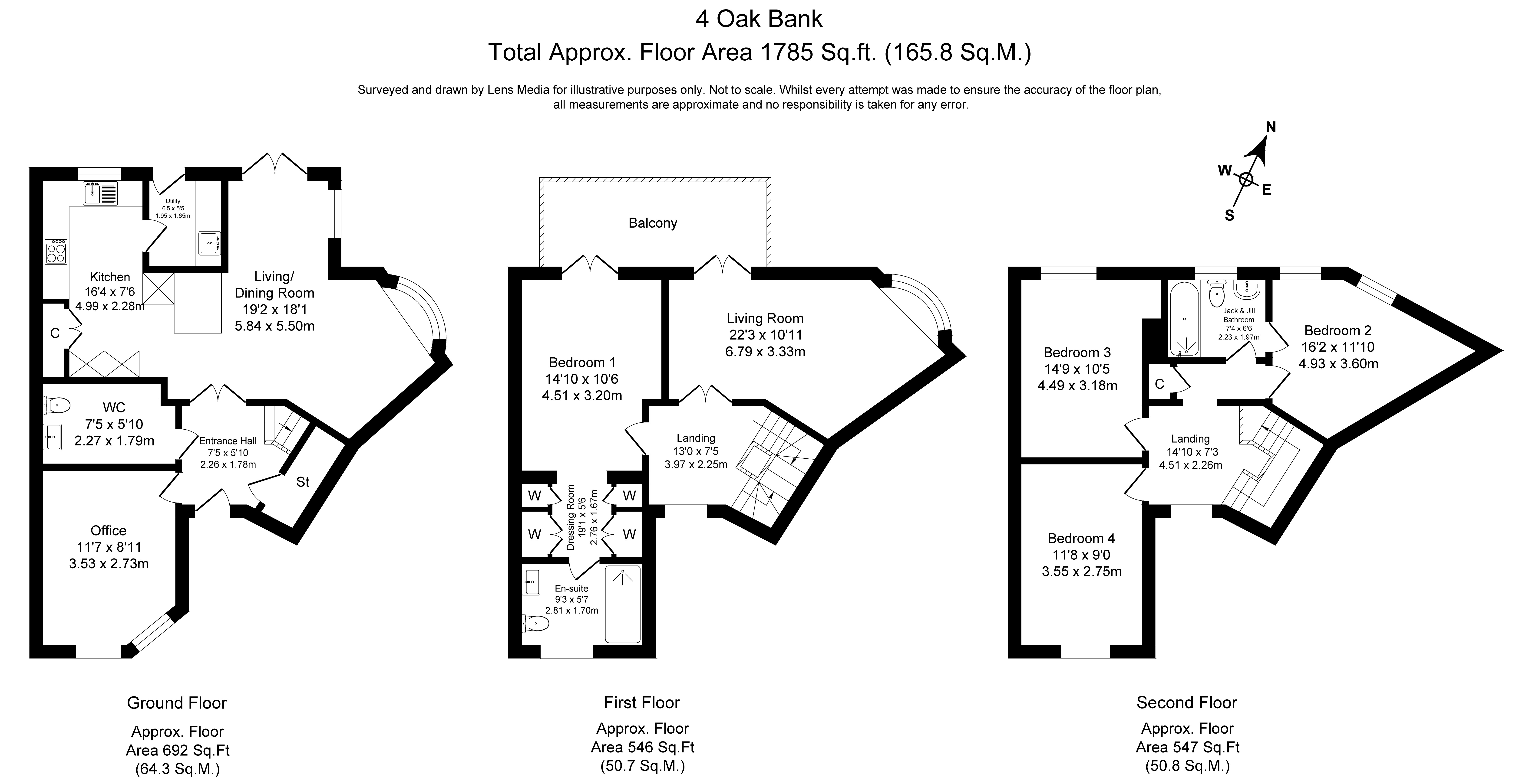Floorplans For Brook Lane, Alderley Edge, Cheshire