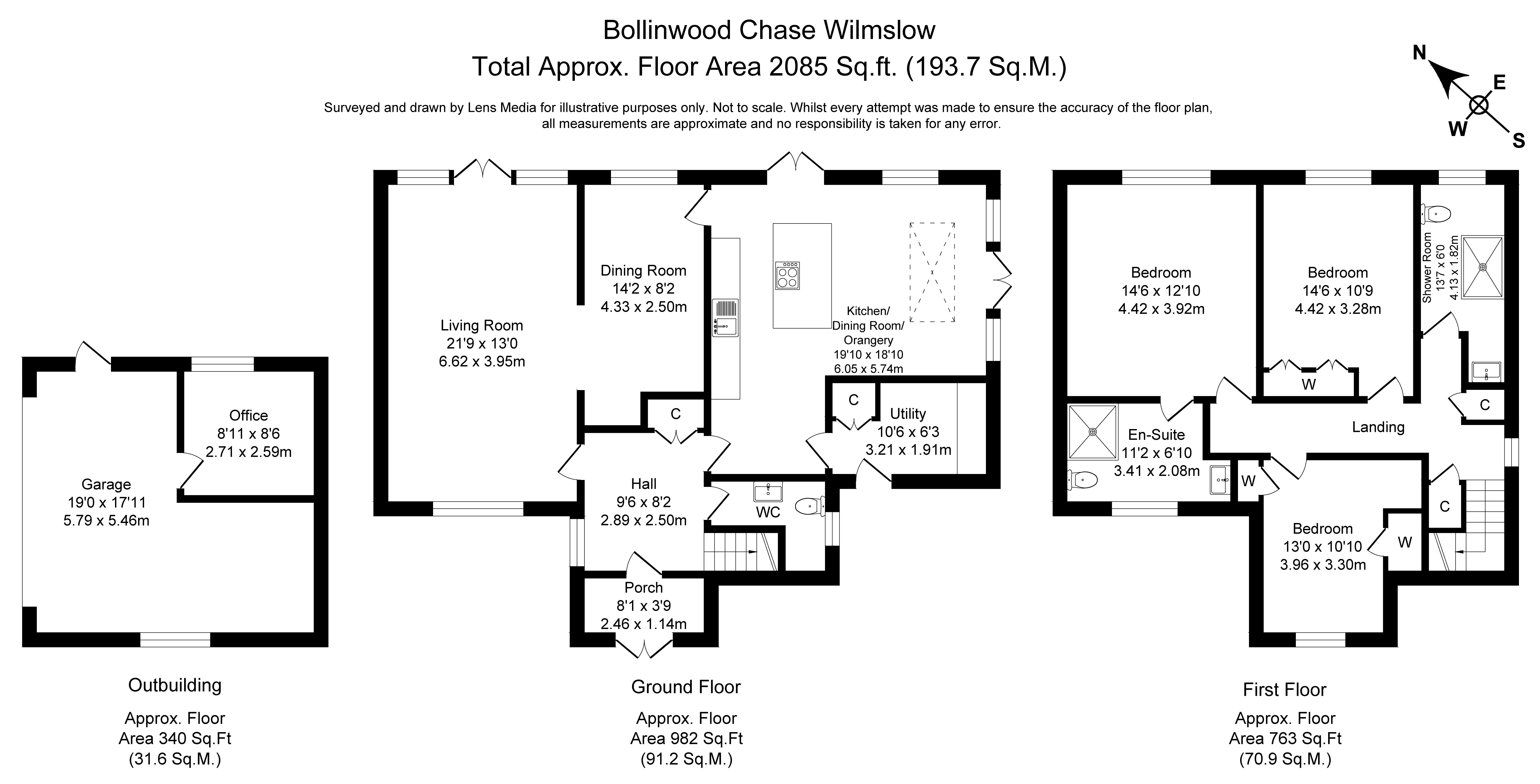 Floorplans For Bollinwood Chase, Wilmslow, Cheshire