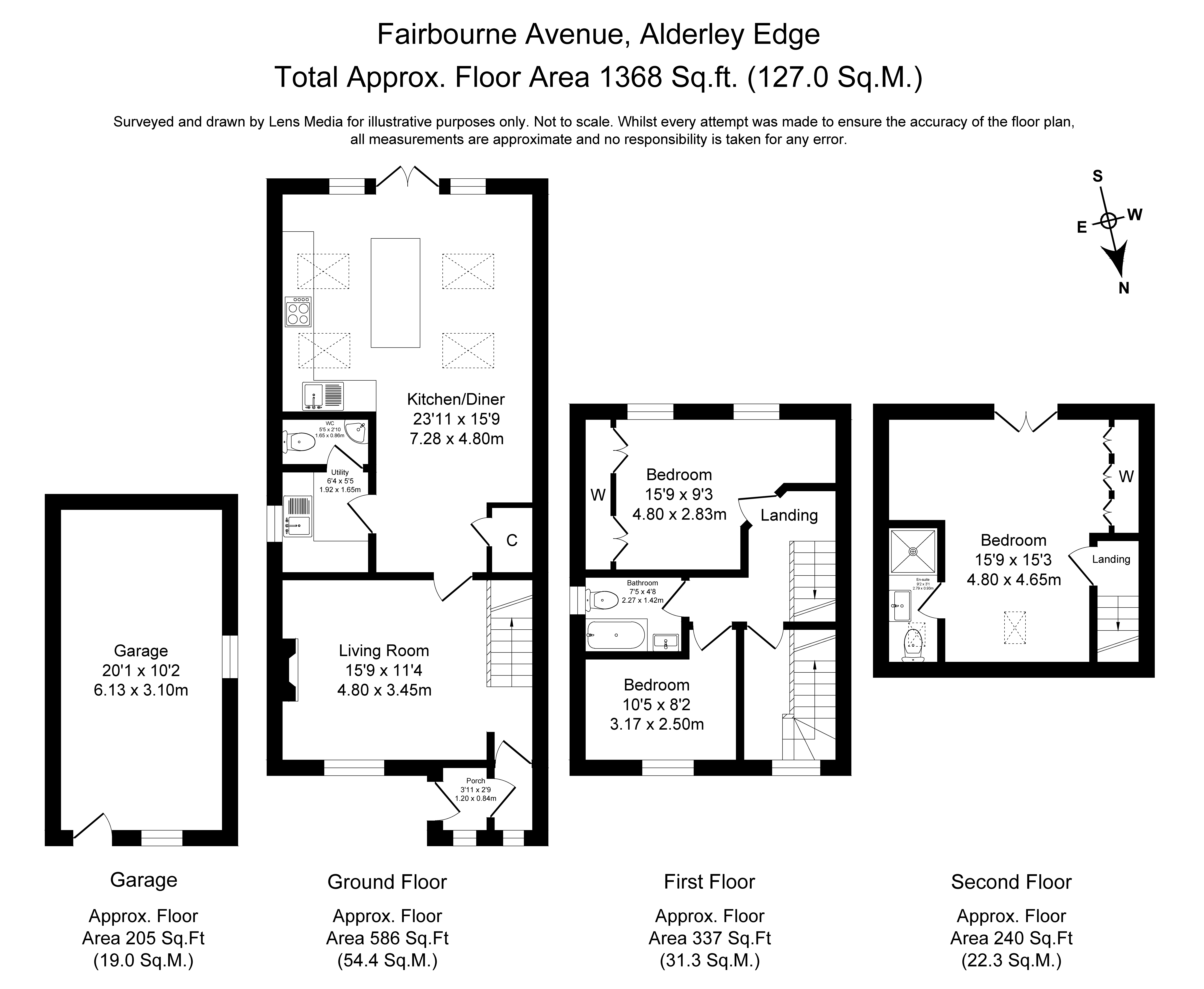 Floorplans For Fairbourne Avenue, Alderley Edge, Cheshire