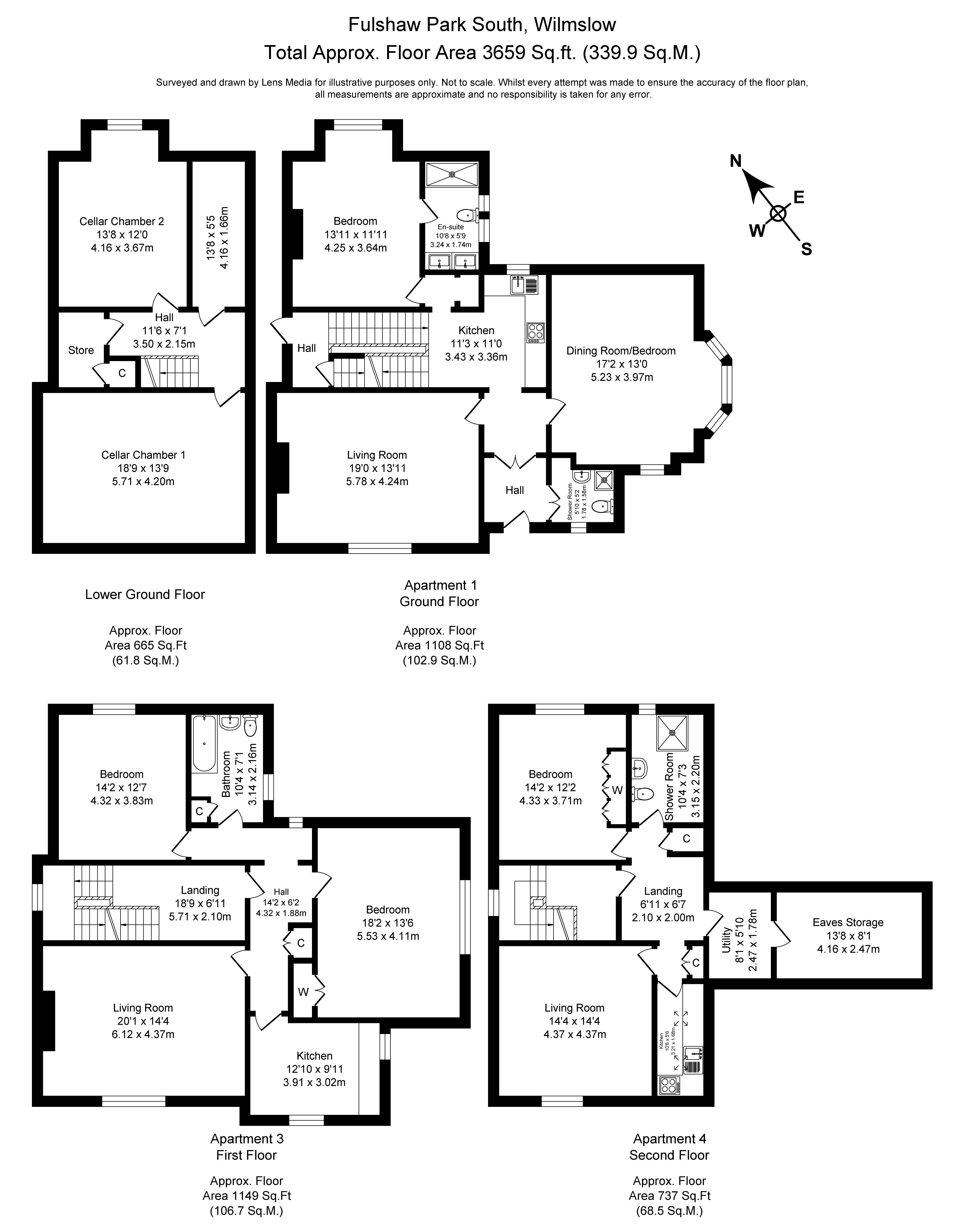 Floorplans For Fulshaw Park South, Wilmslow, Cheshire
