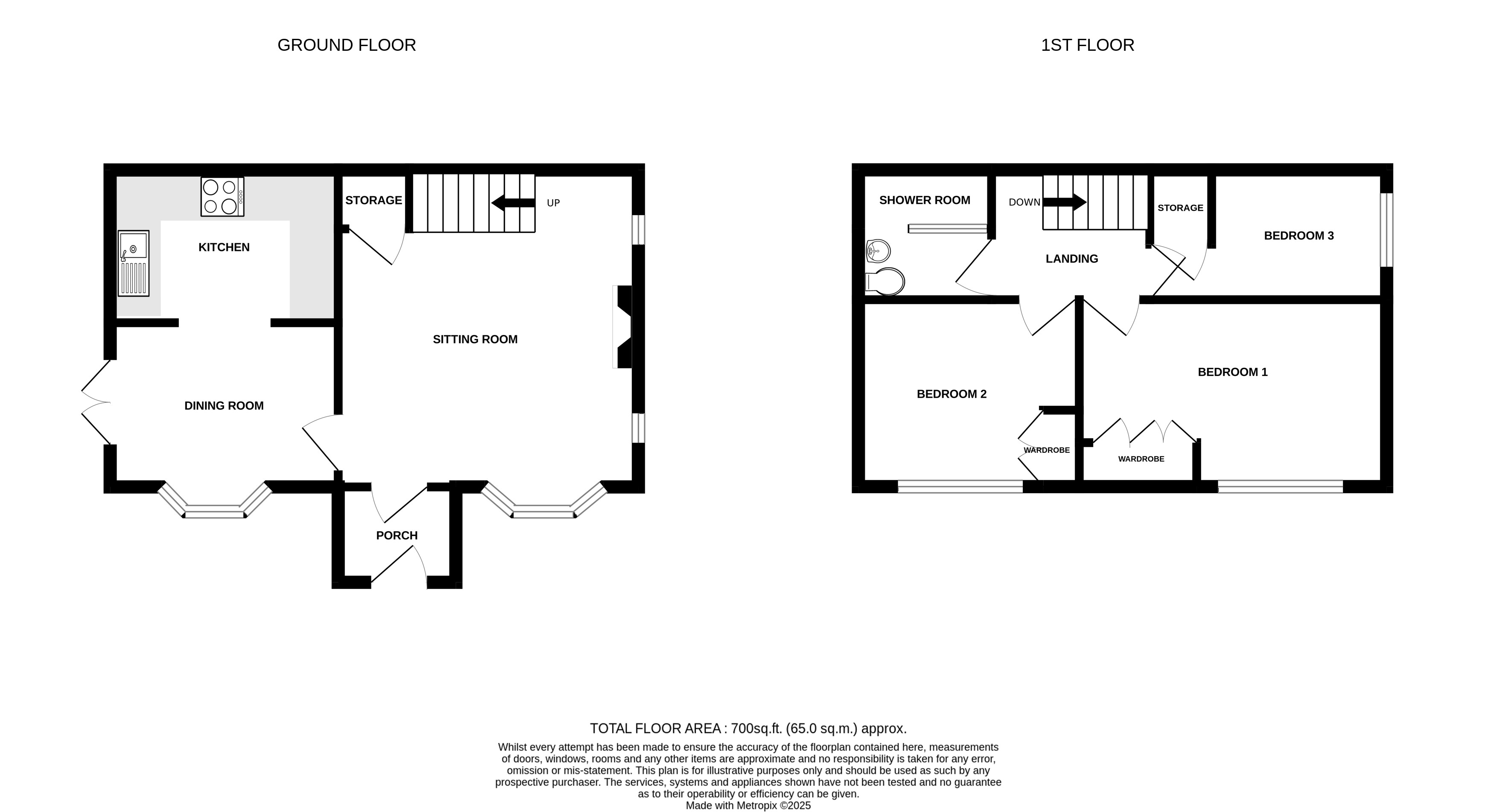Floorplans For Calverley Close, Wilmslow, Cheshire