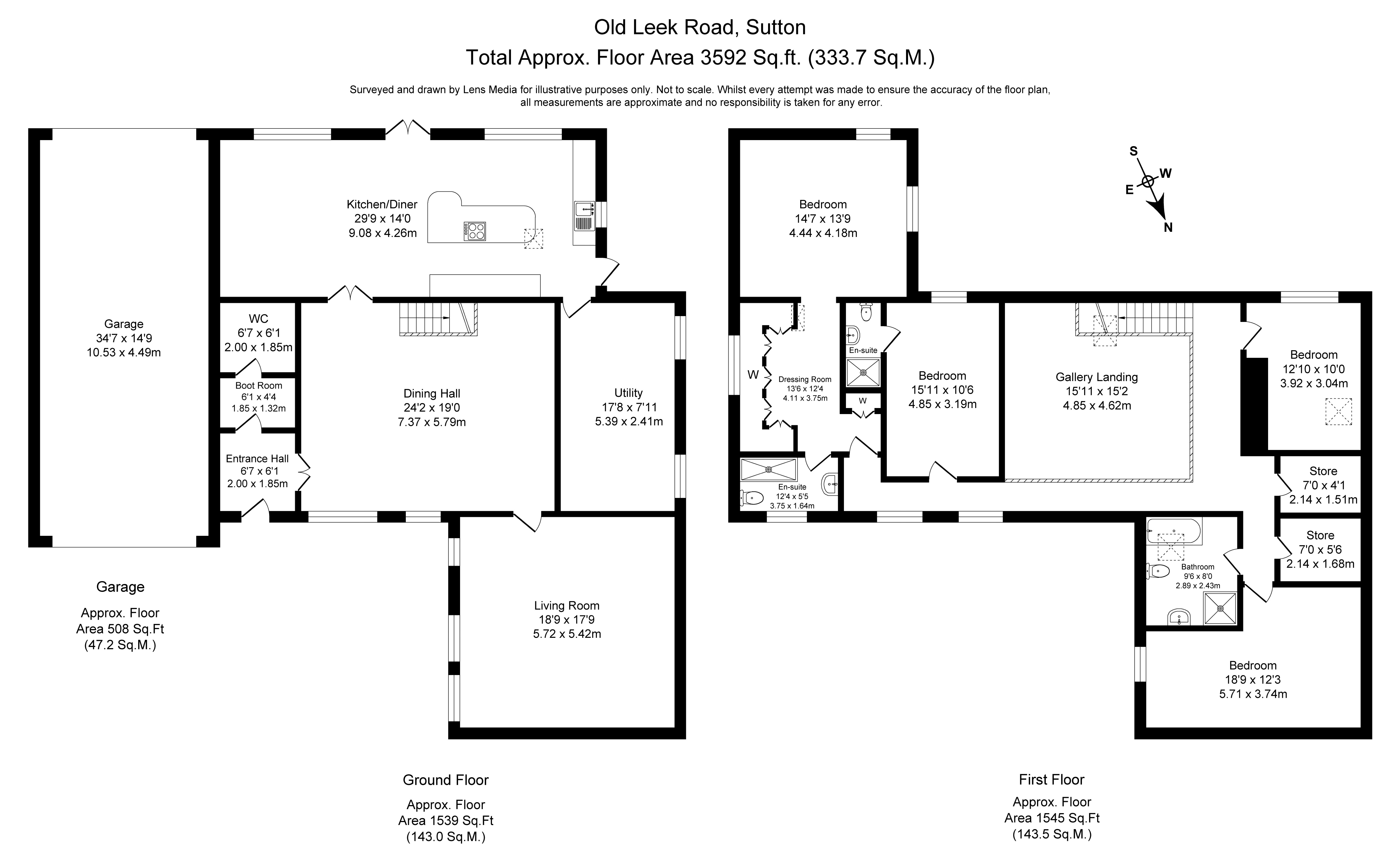 Floorplans For Sutton, Macclesfield, Cheshire