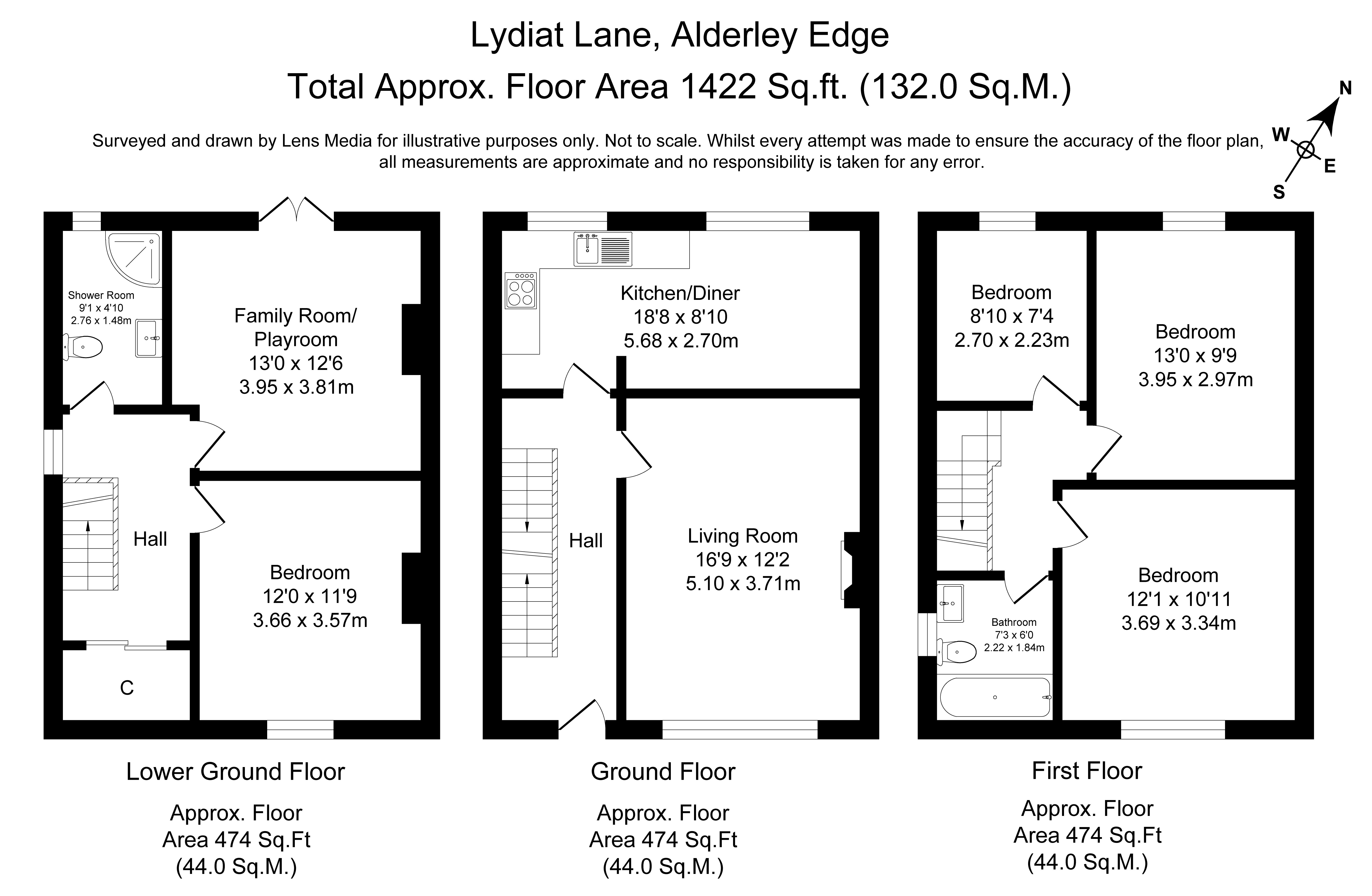 Floorplans For Lydiat Lane, Alderley Edge, Cheshire