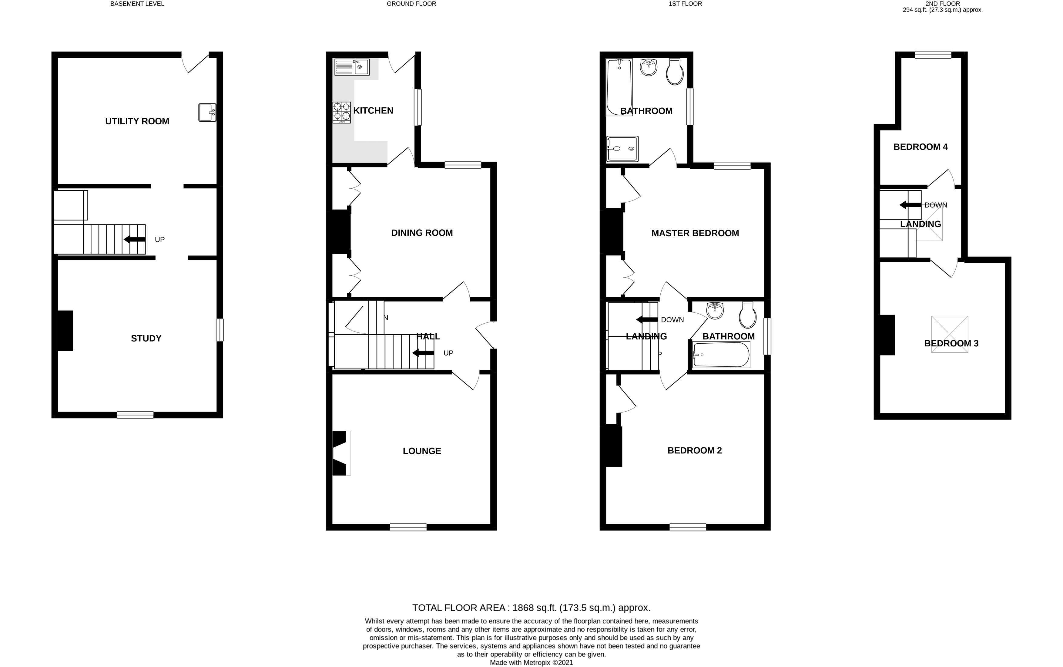 Floorplans For Trafford Road, Alderley Edge, Cheshire