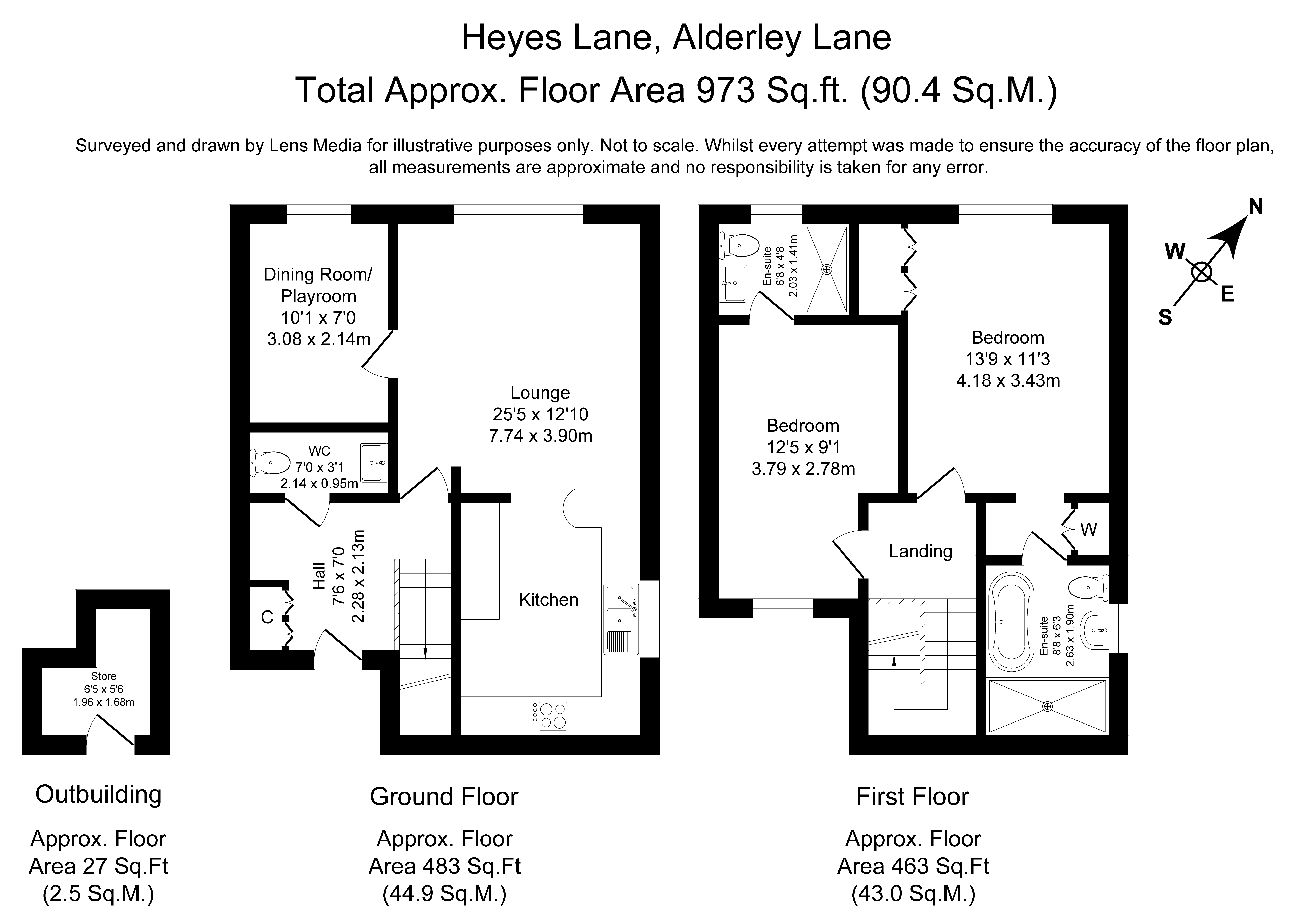 Floorplans For Heyes Lane, Alderley Edge, Cheshire