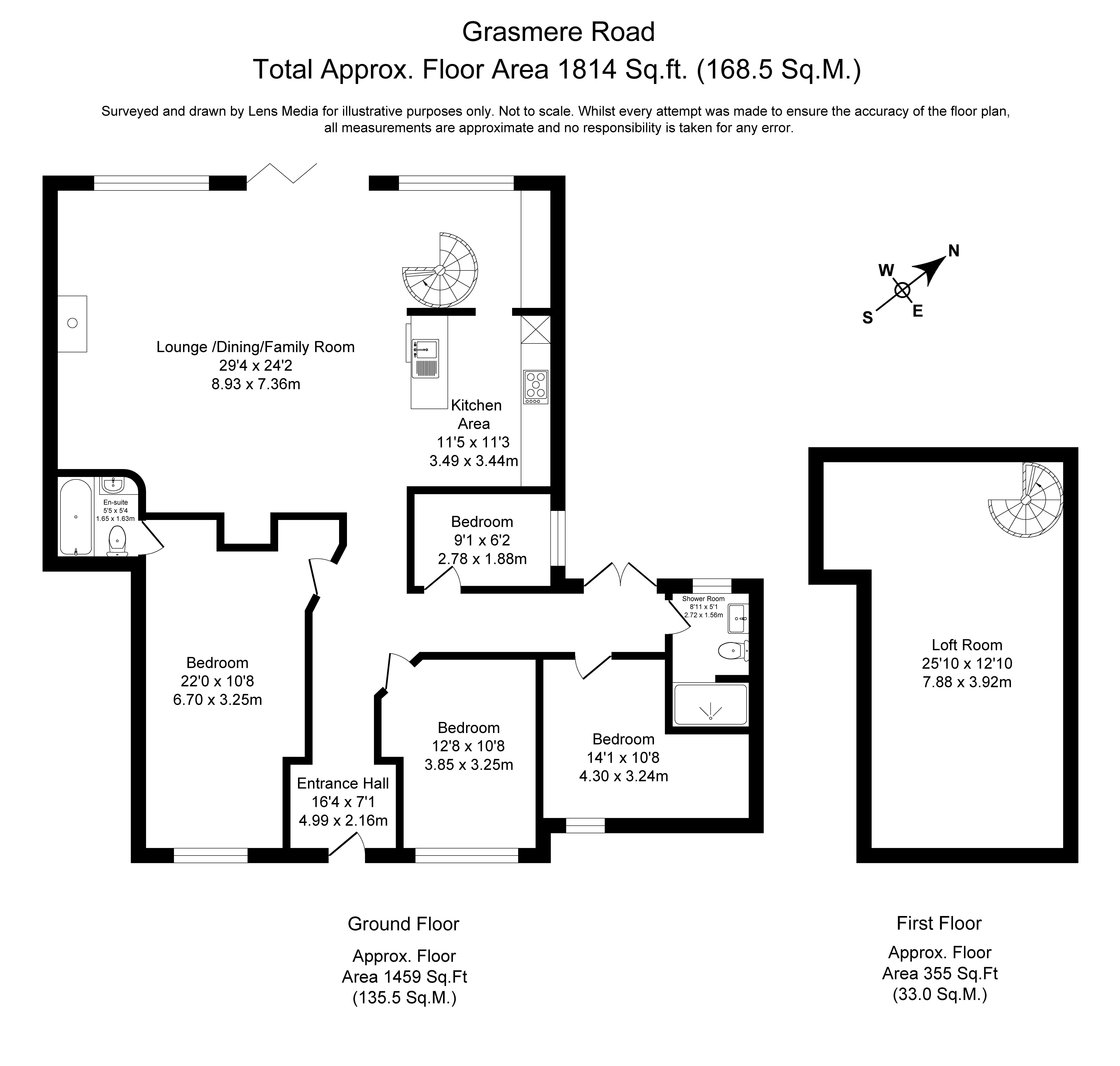Floorplans For Grasmere Road, Alderley Edge, Cheshire