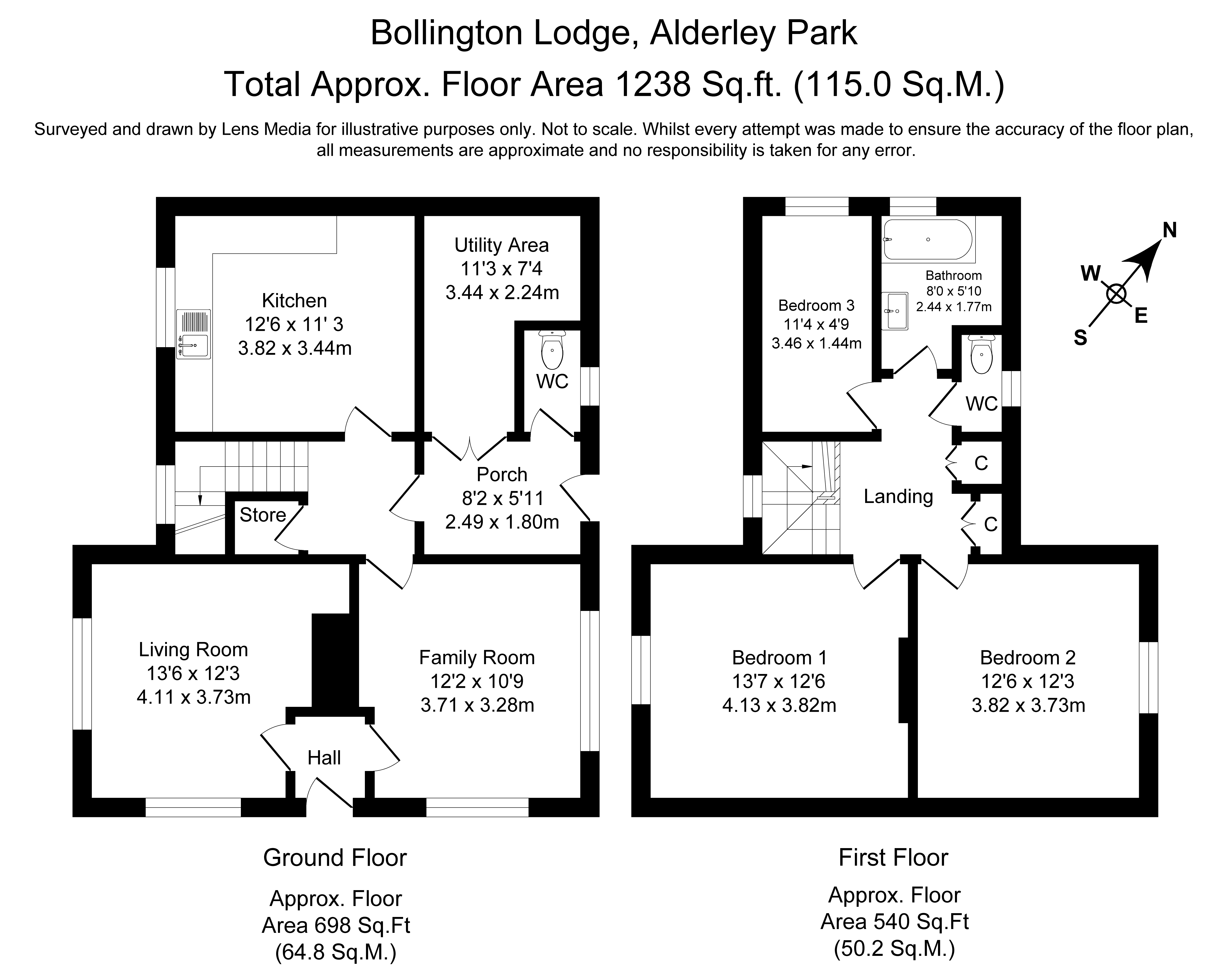Floorplans For Nether Alderley, Macclesfield, Cheshire