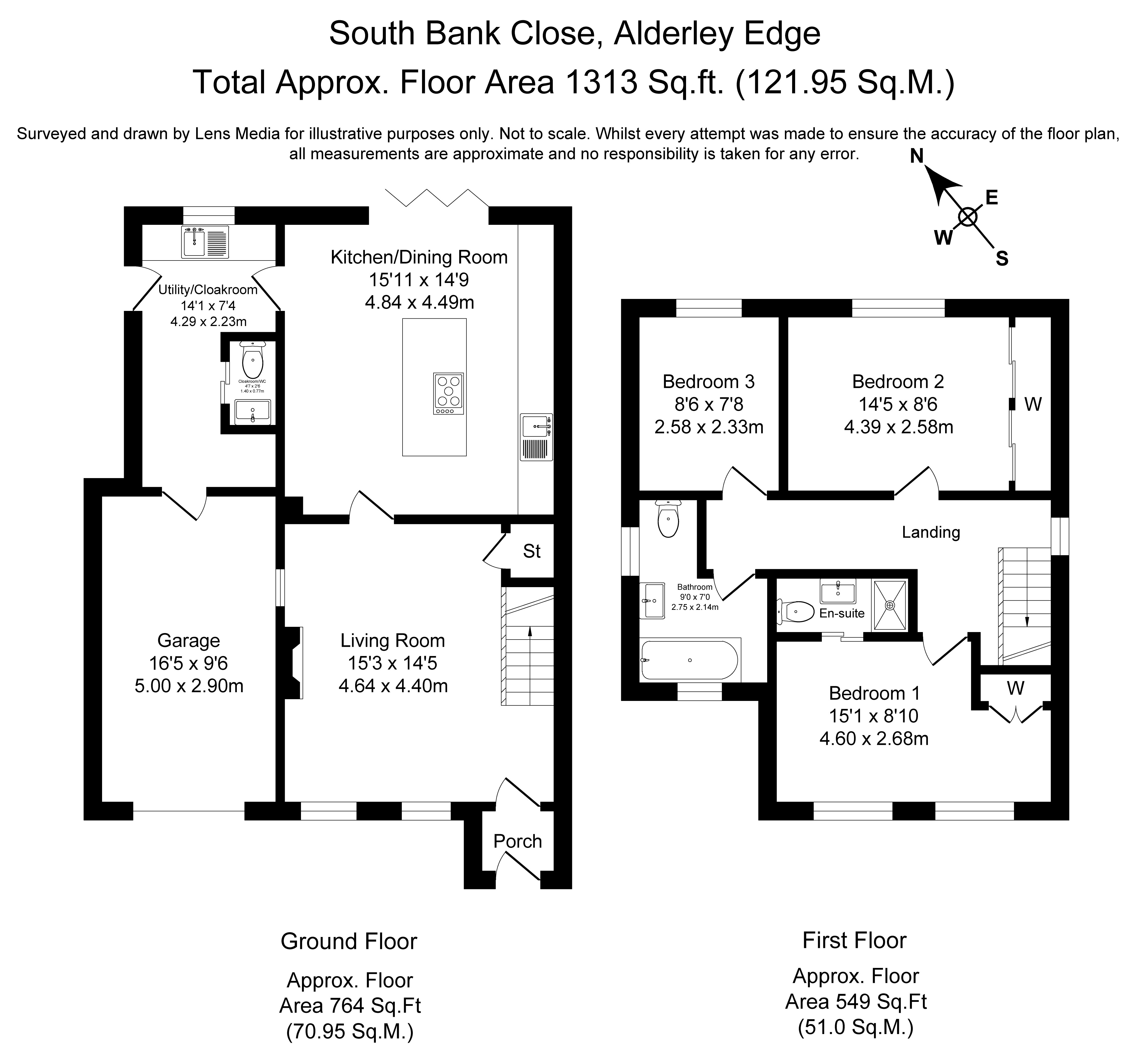 Floorplans For South Bank Close, Alderley Edge, Cheshire