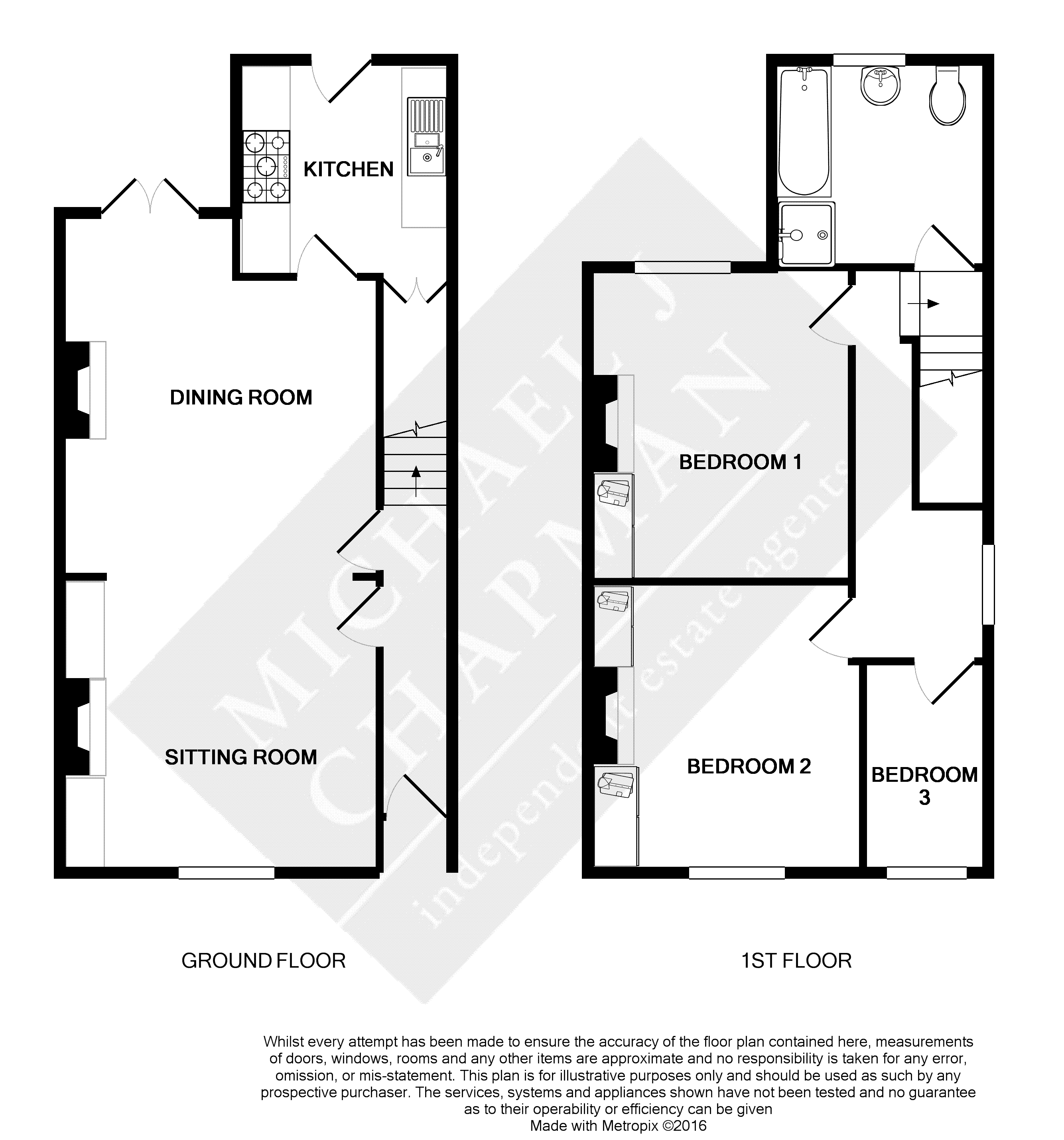 Floorplans For Clifton Street, Alderley Edge, Cheshire