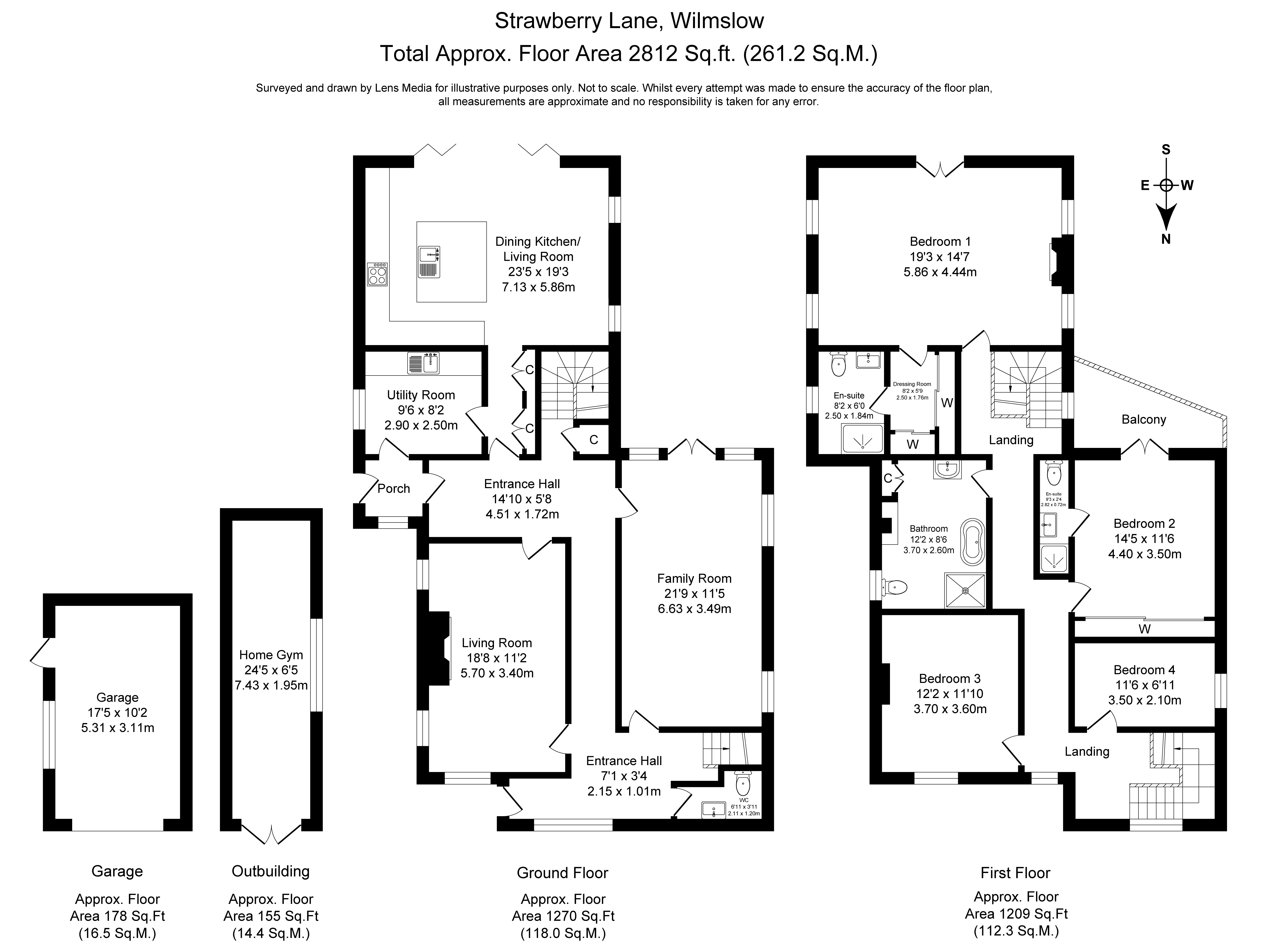 Floorplans For Strawberry Lane, Wilmslow, Cheshire
