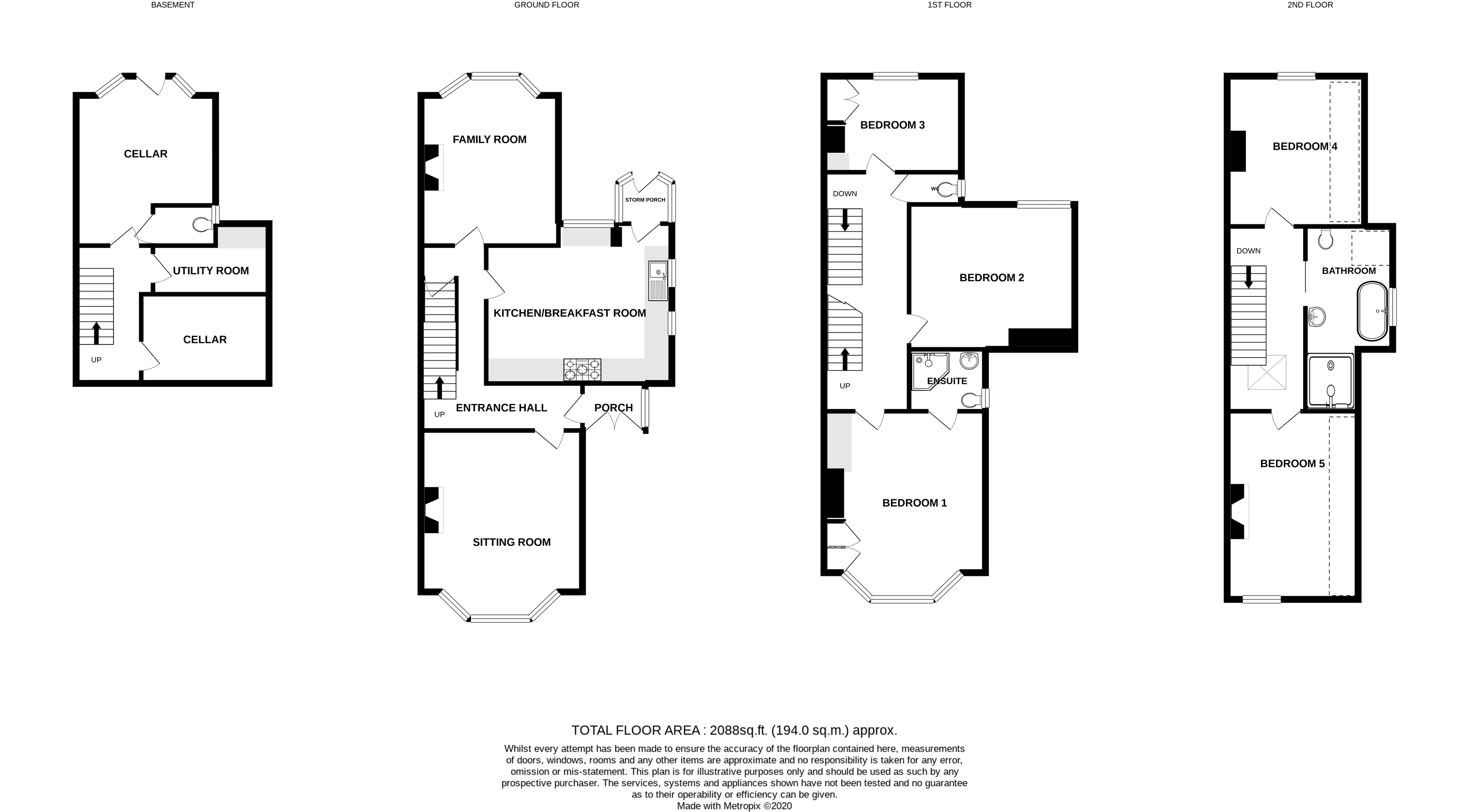 Floorplans For Chapel Road, Alderley Edge, Cheshire