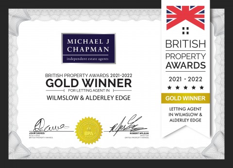 BRITISH PROPERTY AWARDS WINNER FOR WILMSLOW & ALDERLEY EDGE